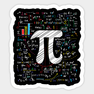 Pi Day Math Equation T-Shirt Math Teacher Student Geek Gifts Sticker